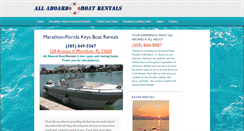 Desktop Screenshot of getmarathonboatrentals.com