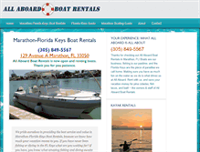 Tablet Screenshot of getmarathonboatrentals.com